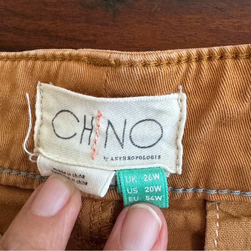 Anthropologie Mustard Wide-Leg Cropped Pants - Picture 6 of 14